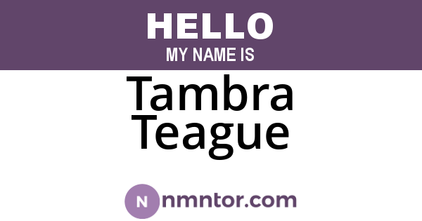 Tambra Teague