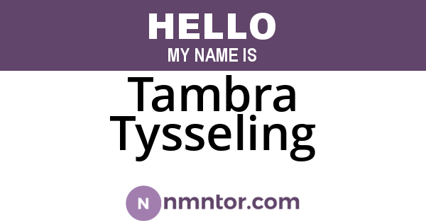 Tambra Tysseling