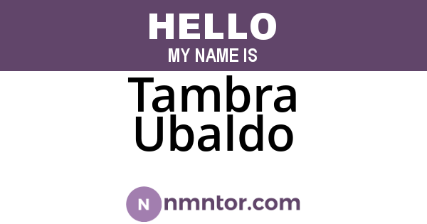 Tambra Ubaldo