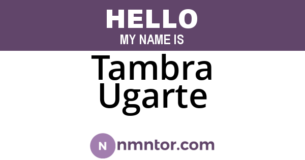 Tambra Ugarte