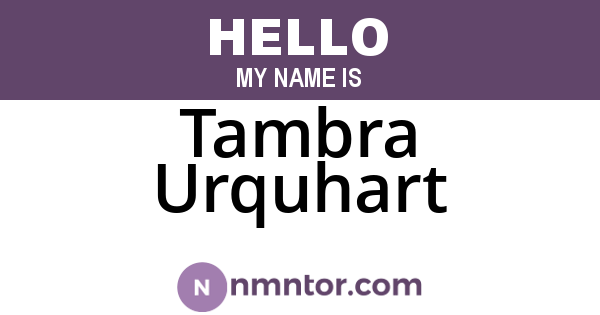 Tambra Urquhart