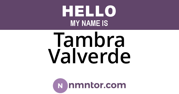 Tambra Valverde