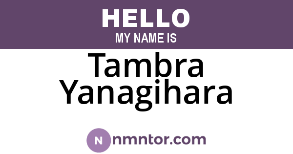 Tambra Yanagihara