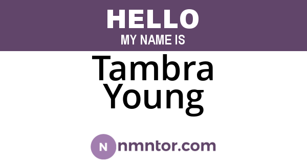 Tambra Young