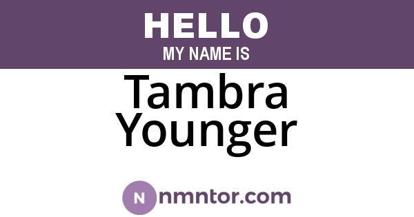 Tambra Younger