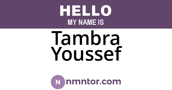 Tambra Youssef