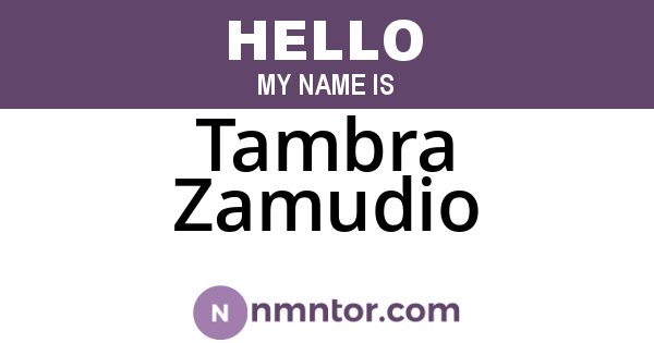 Tambra Zamudio