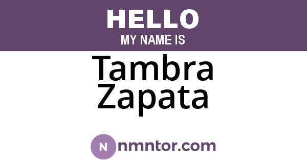 Tambra Zapata