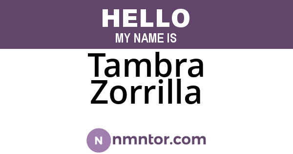 Tambra Zorrilla