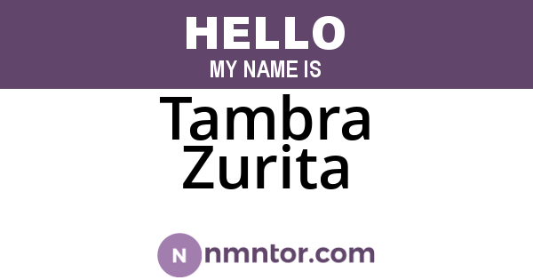 Tambra Zurita