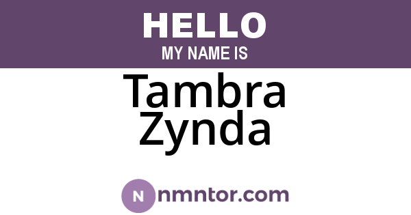 Tambra Zynda