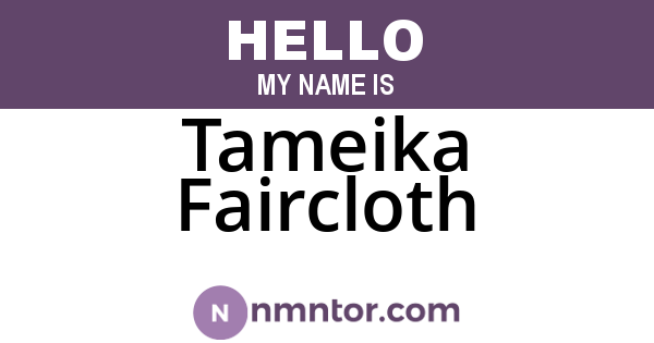 Tameika Faircloth
