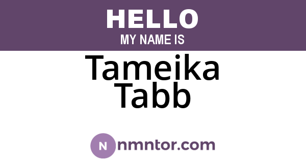 Tameika Tabb