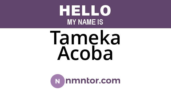 Tameka Acoba