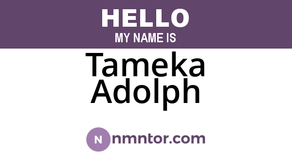 Tameka Adolph