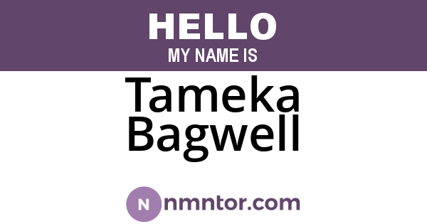 Tameka Bagwell