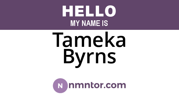Tameka Byrns