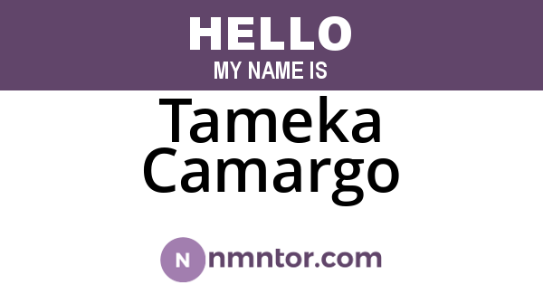 Tameka Camargo