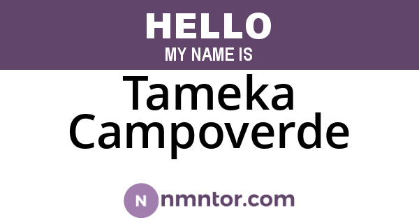 Tameka Campoverde