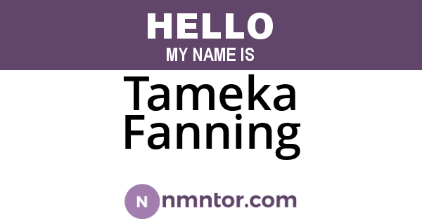 Tameka Fanning