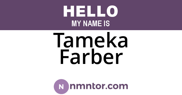 Tameka Farber