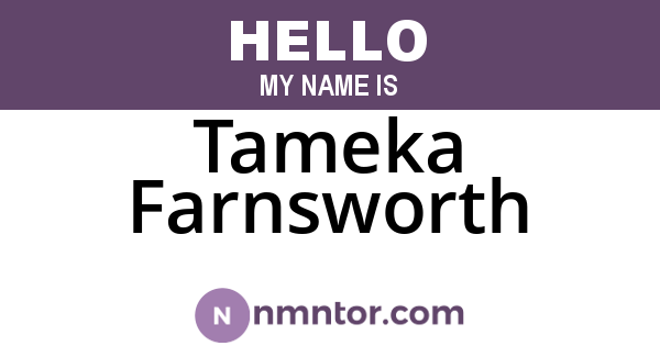 Tameka Farnsworth