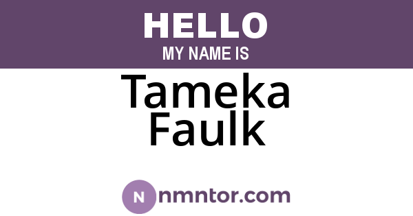 Tameka Faulk