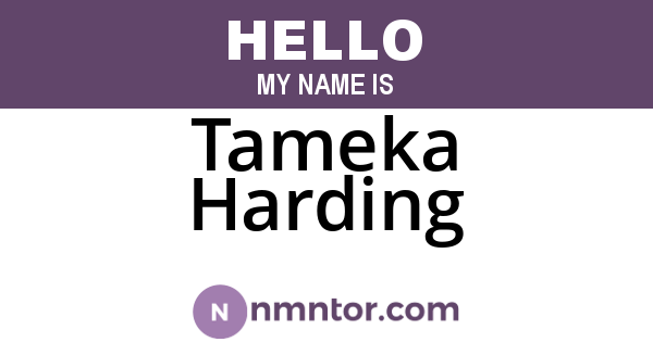 Tameka Harding
