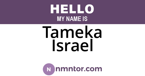 Tameka Israel