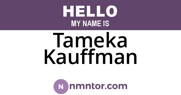 Tameka Kauffman