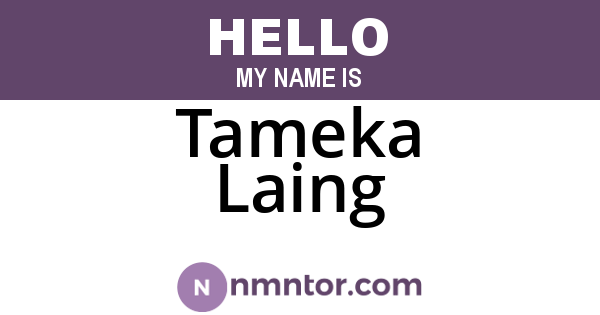 Tameka Laing