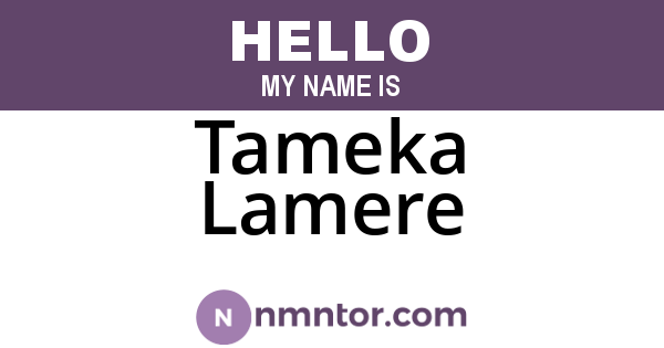 Tameka Lamere