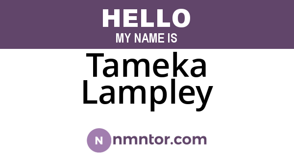 Tameka Lampley