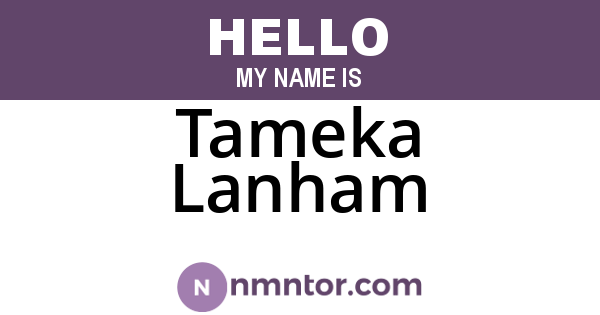 Tameka Lanham