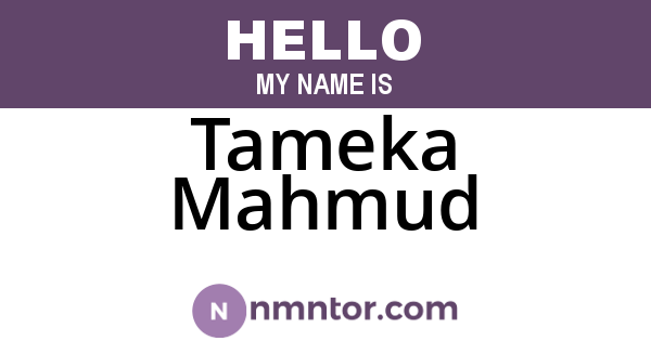 Tameka Mahmud