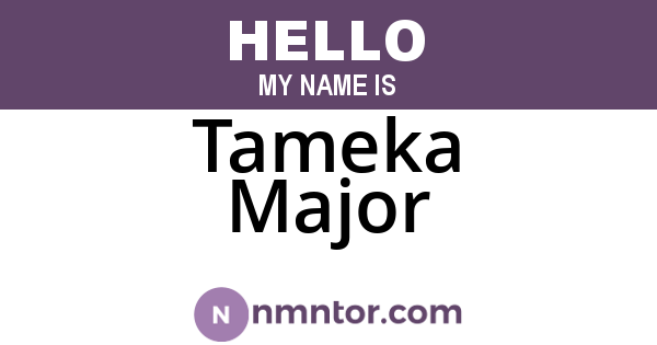 Tameka Major