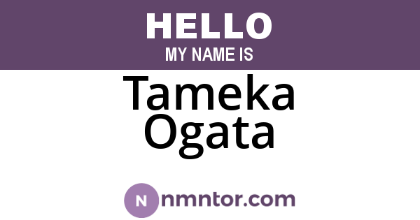Tameka Ogata