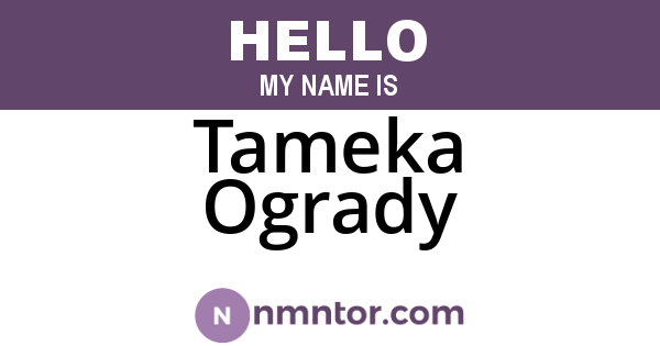 Tameka Ogrady