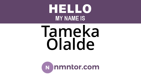 Tameka Olalde