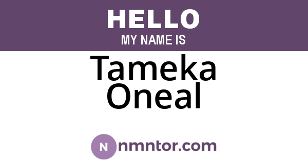 Tameka Oneal
