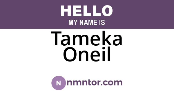 Tameka Oneil