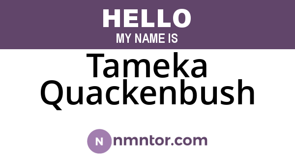 Tameka Quackenbush