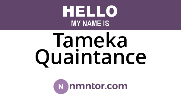 Tameka Quaintance