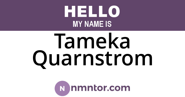 Tameka Quarnstrom