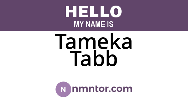 Tameka Tabb