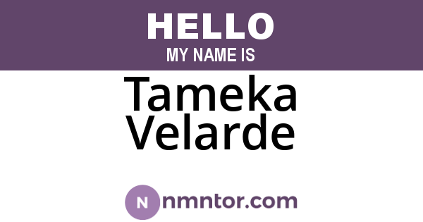Tameka Velarde