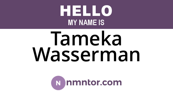 Tameka Wasserman