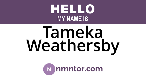 Tameka Weathersby