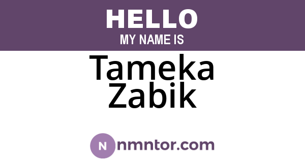 Tameka Zabik