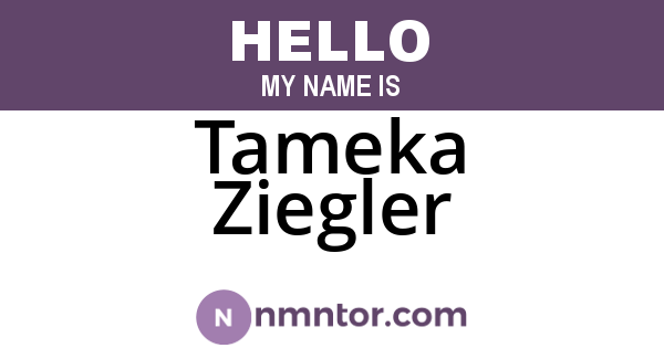 Tameka Ziegler